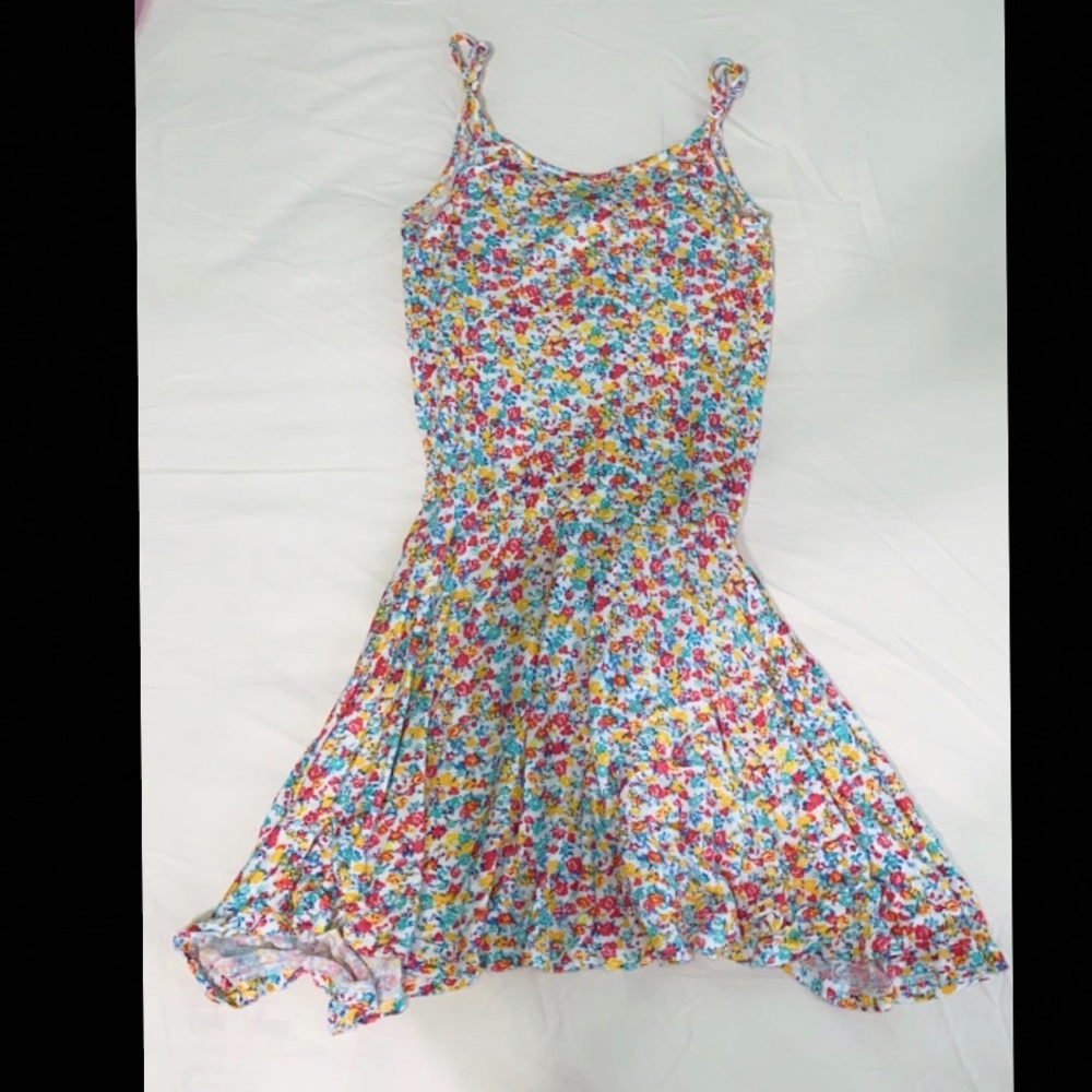 Short flower print dress